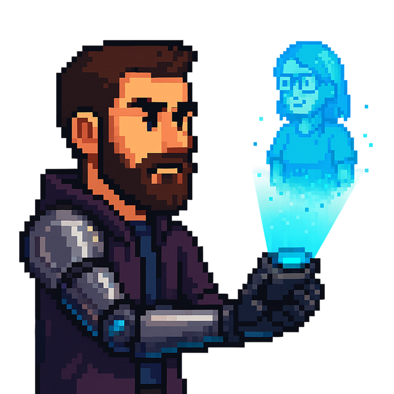 Super Designer — personnage pixel art