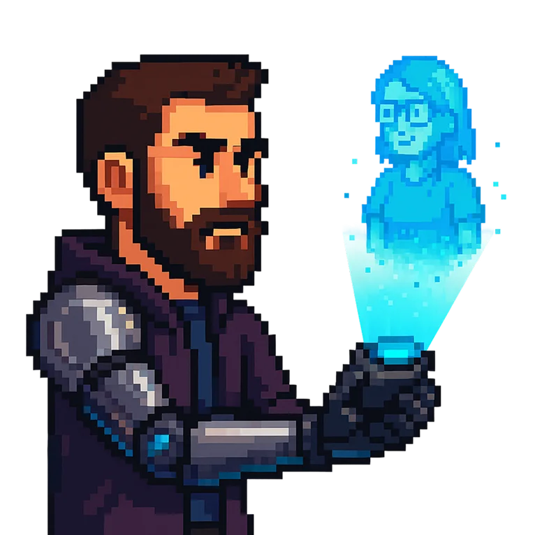 Super Designer — personnage pixel art